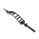 The Bells of Steel Omni Bar is a black metal multi-grip barbell with a curved center, knurled handles, and various grip options—perfect for strength training and compatible with power racks.