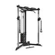 The Bells of Steel All-in-One Trainer is a versatile strength machine with adjustable pulleys, weight stacks, pull-up bars, and multiple attachments—ideal for home gyms—shown against a white background.