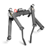 A Bells of Steel Shoulder Boulder/Chest Fly Attachment with adjustable metal arms, rounded pivots, and rubberized ends—comparable in precision to a power rack accessory—shown against a white background.